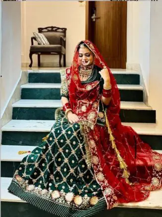 Silk Crep Sequins Beautiful Poshak