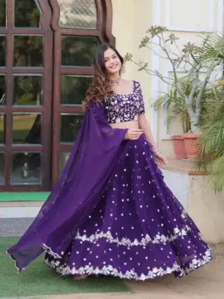 Purple Lehenga choli Set