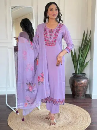 lavender kurta set