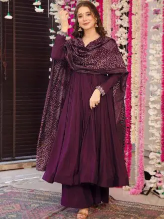 anarkali palazzo suit