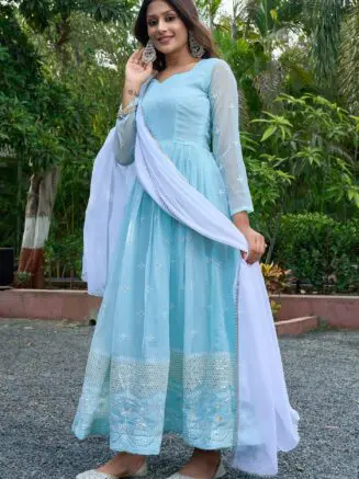 Anarkali Gown With Dupatta