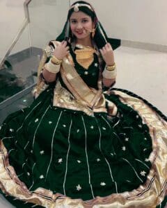 तीज के लिए बेस्ट राजपूती पोशाक — 2026 कलेक्शन | RjPoshak 2 Green Poshak Dress