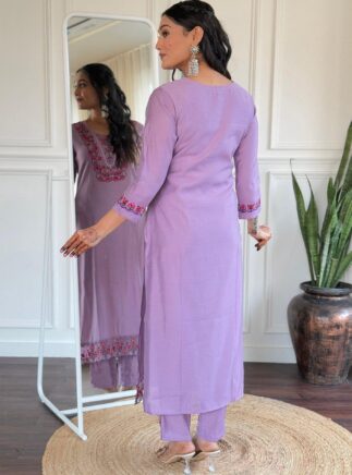 lavender kurta set