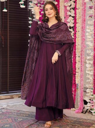 anarkali palazzo suit