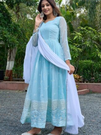 Anarkali Gown With Dupatta
