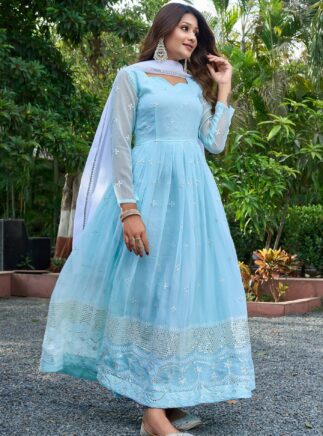 Anarkali Gown With Dupatta