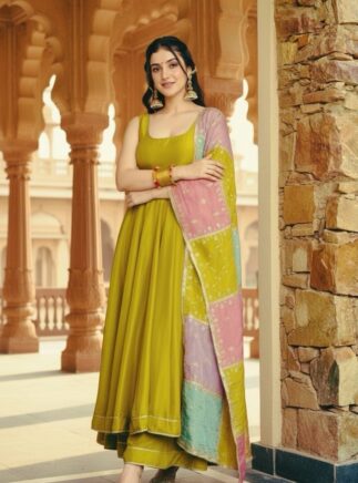 Meesho Anarkali Gown With Dupatta