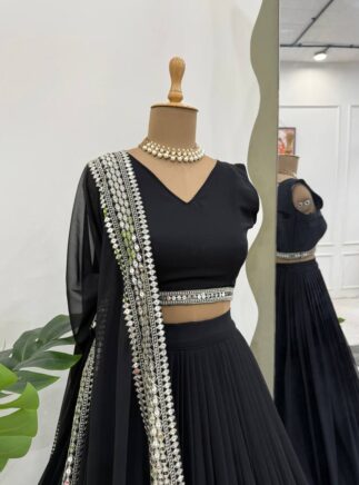 Black lehenga for girls