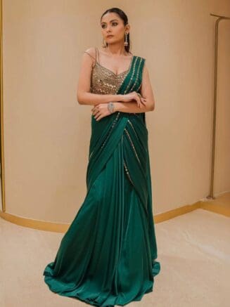 Women’s Georgette Saree with Blouse Piece | Wedding & Festive