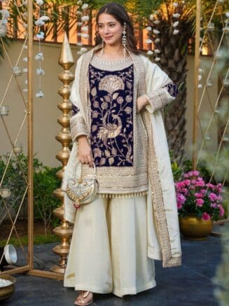 Eid Special Bridal Kurta Palazzo Set for Girls & Women
