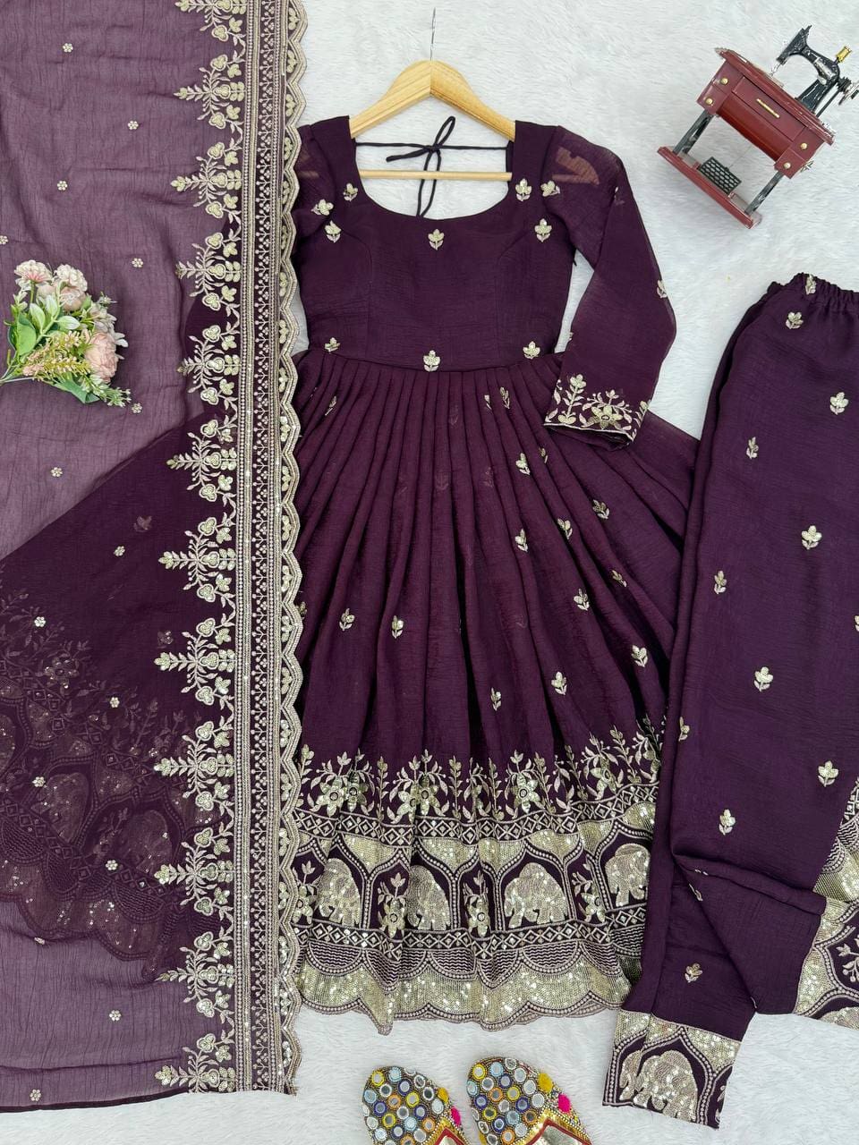 photo_1_2026-02-06_20-56-51 Festive Wear Anarkali Suit with Dupatta & Pant | RjPoshak