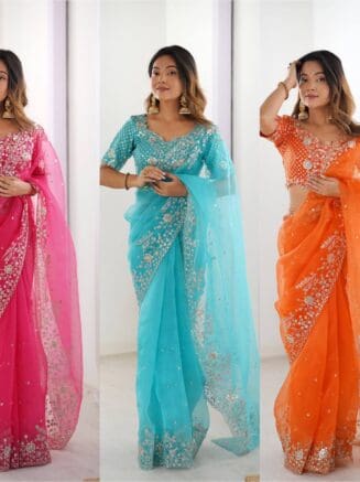 photo_1_2026-02-21_22-43-21 Heavy Organza Silk Saree with Thread & Sequin Embroidery Blouse-RjPoshak