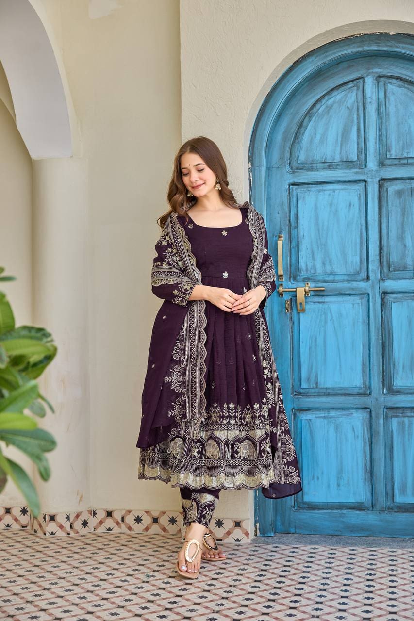 photo_2_2026-02-06_20-56-35 Festive Wear Anarkali Suit with Dupatta & Pant | RjPoshak