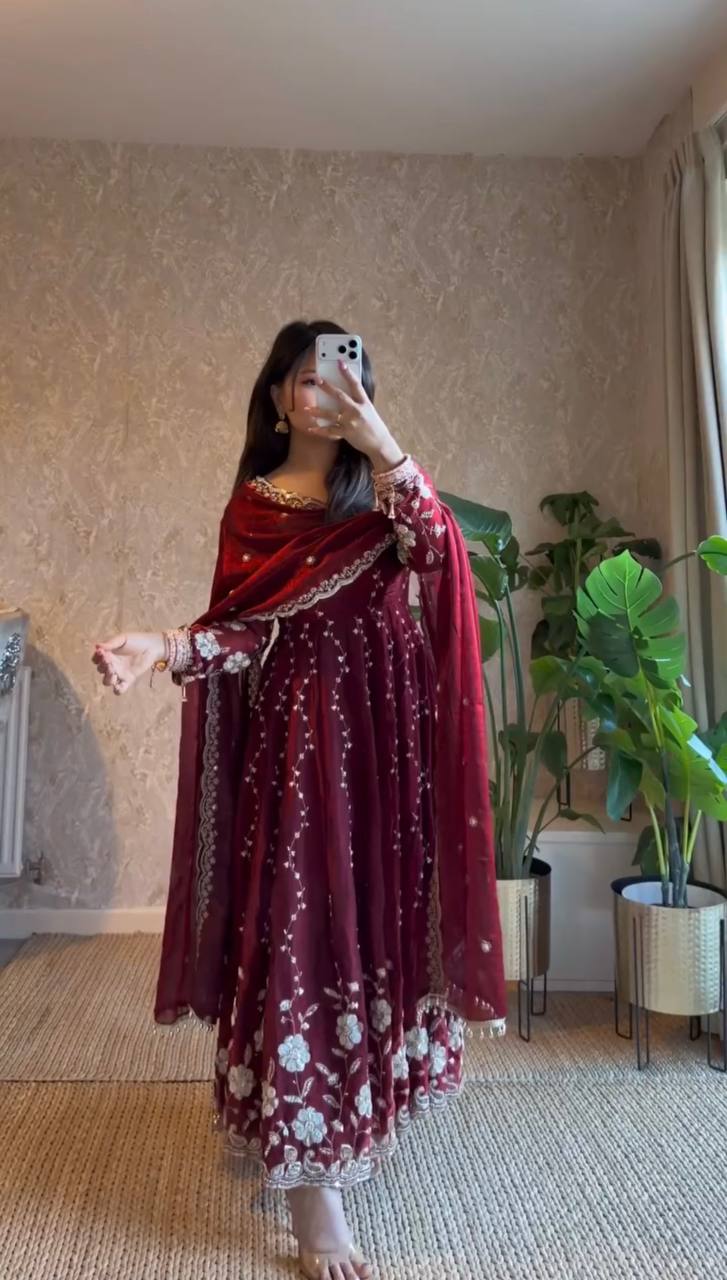 photo_2_2026-02-07_16-58-45 Designer Anarkali Suit with Dupatta – Festive & Party Wear | RjPoshak