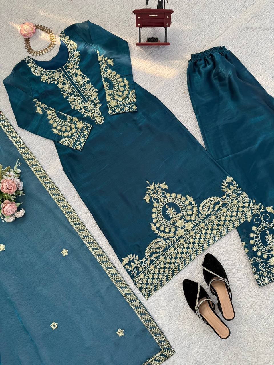 photo_2_2026-02-15_19-54-45 Designer Kurta Set with Plazo & Dupatta – Festive Wear | RjPoshak