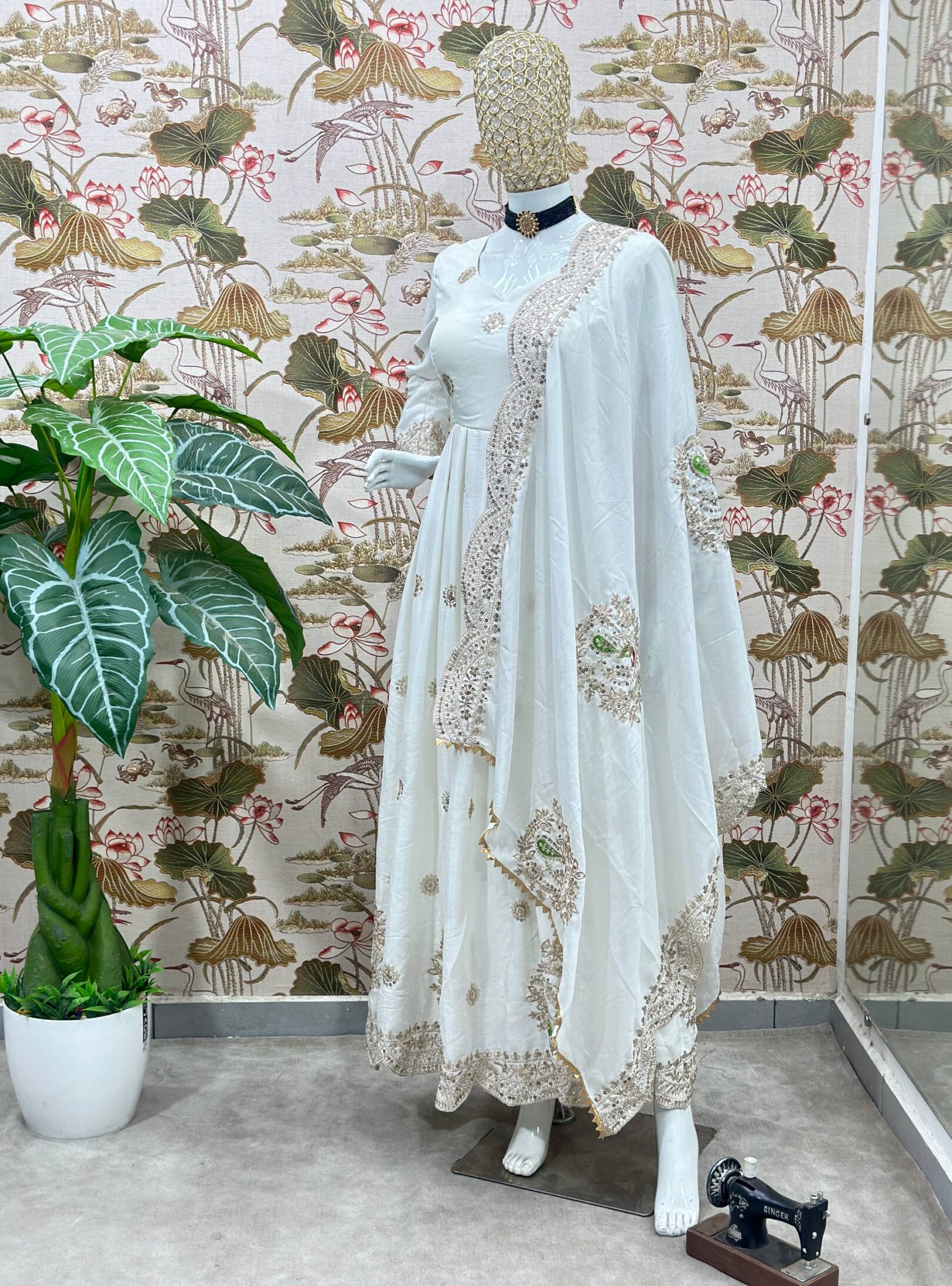 photo_4_2026-02-16_20-26-47 Designer Chinon Silk Gown Set with Dupatta – Embroidered Festive Wear | RjPoshak