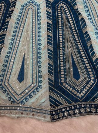 Blue Faux Georgette Lehenga Choli with Dupatta – Thread & Sequence Work Festive Wear | RjPoshak