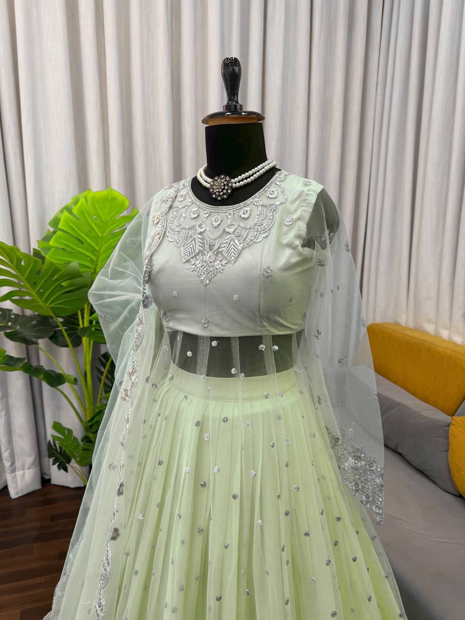 photo_8_2026-02-22_09-42-24 Designer Georgette Gown Lehenga Set with Net Dupatta | Party Wear Outfit-RjPoshak