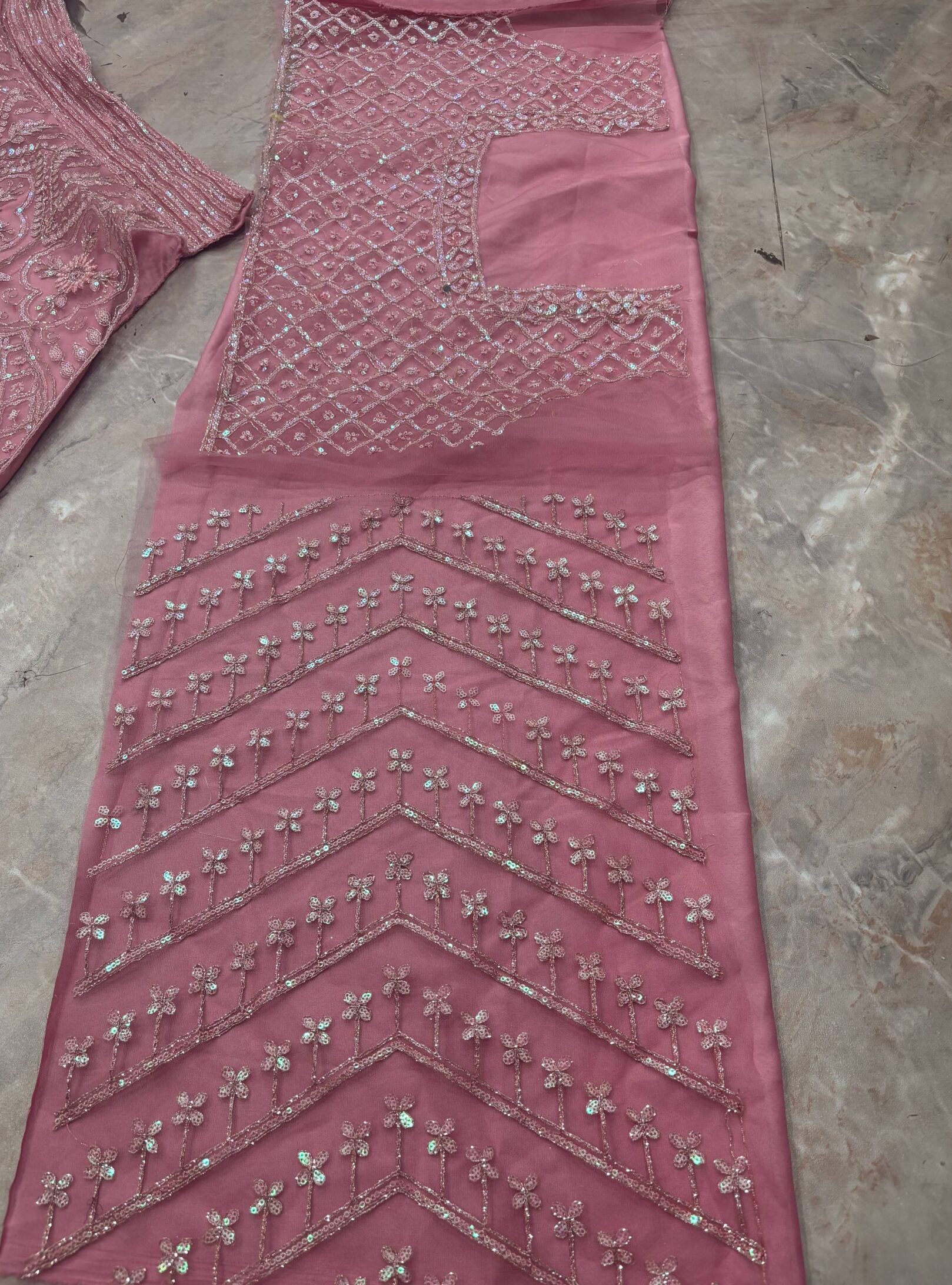 Buy Butterfly Net Lehenga with Sequins Embroidery – 4 Meter Flared Wedding Wear | RjPoshak