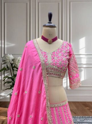 Buy Designer Butterfly Net Lehenga Choli with Sequins Embroidery – RjPoshak