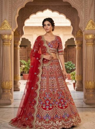 Buy Designer Mono Satin Silk Lehenga Choli with Dupatta for Women – RjPoshak