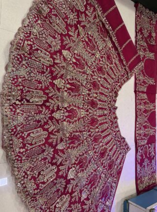 Buy Butterfly Net Lehenga with Flare & Sequins Work – Designer Wedding Lehenga for Women | RjPoshak