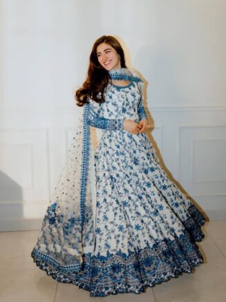 Online Designer Anarkali Suit Set with Dupatta – Faux Georgette Party Wear | RjPoshak