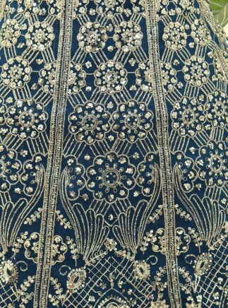 Buy Butterfly Net Lehenga Choli with Sequins & Coding Embroidery – Designer Wedding Lehenga for Women | RjPoshak