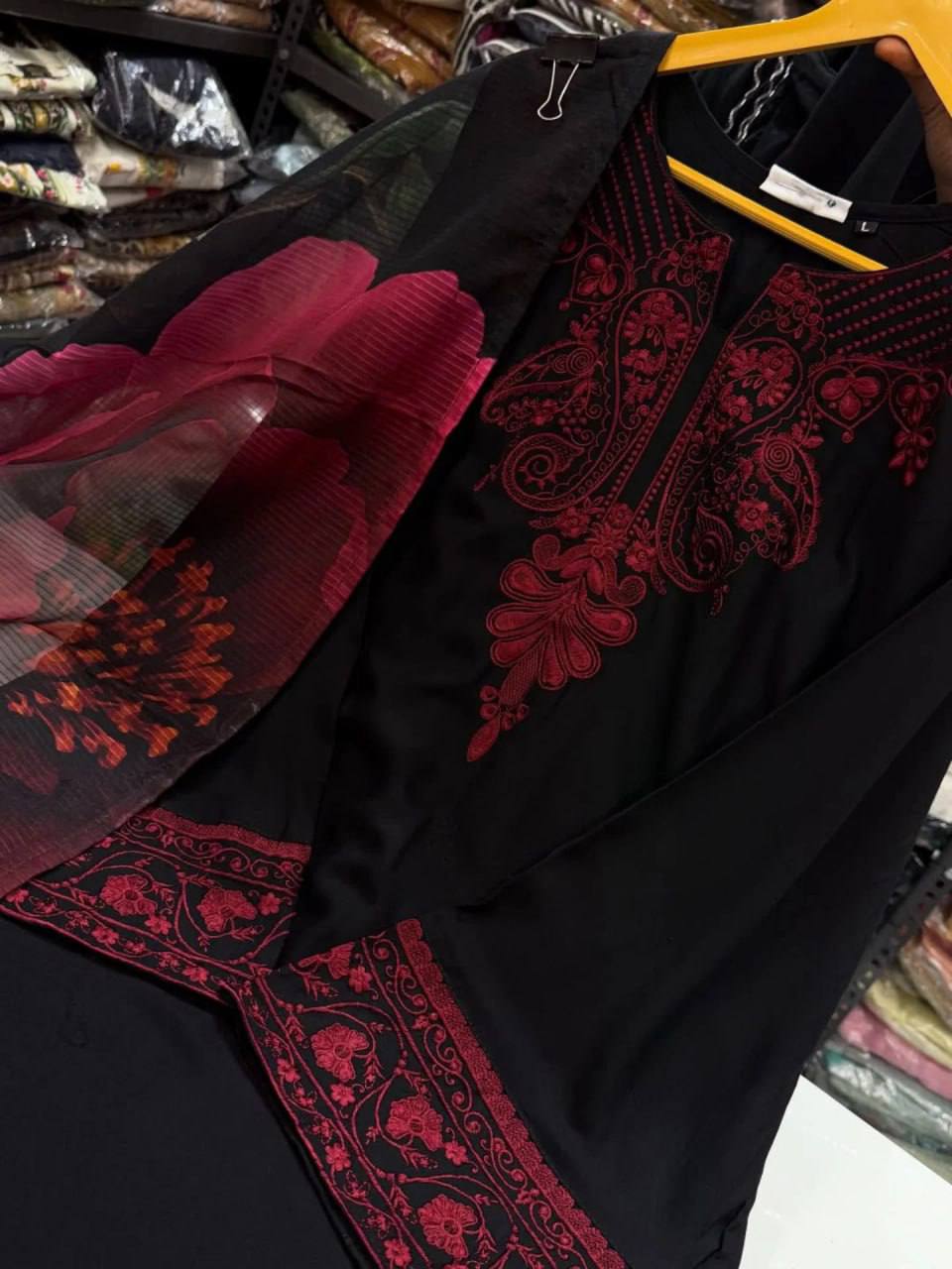 photo_6_2026-03-27_09-43-59 Buy Rayon Cotton Suit Set with Organza Dupatta for Women | Stylish Kurta Pant Set | RjPoshak