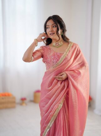 Ready to Wear Designer Saree for Women – Fendy Silk Party Wear Saree | RjPoshak