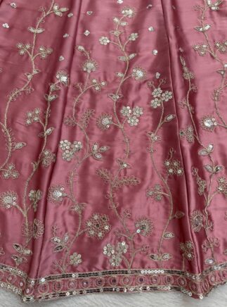 Designer Japan Satin Lehenga Choli for Women – Sequins Embroidery Festive Wear | RjPoshak