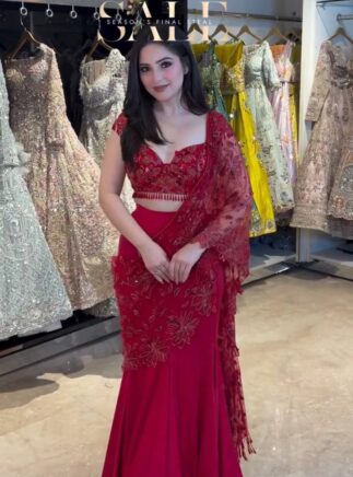 Ready to Wear Lehenga Saree for Women with Sequins Work | RjPoshak