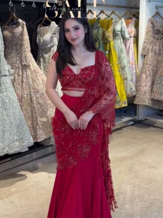 Ready to Wear Lehenga Saree for Women with Sequins Work | RjPoshak