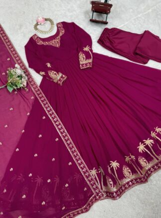 Faux Georgette Designer Gown Set with Dupatta I RjPoshak