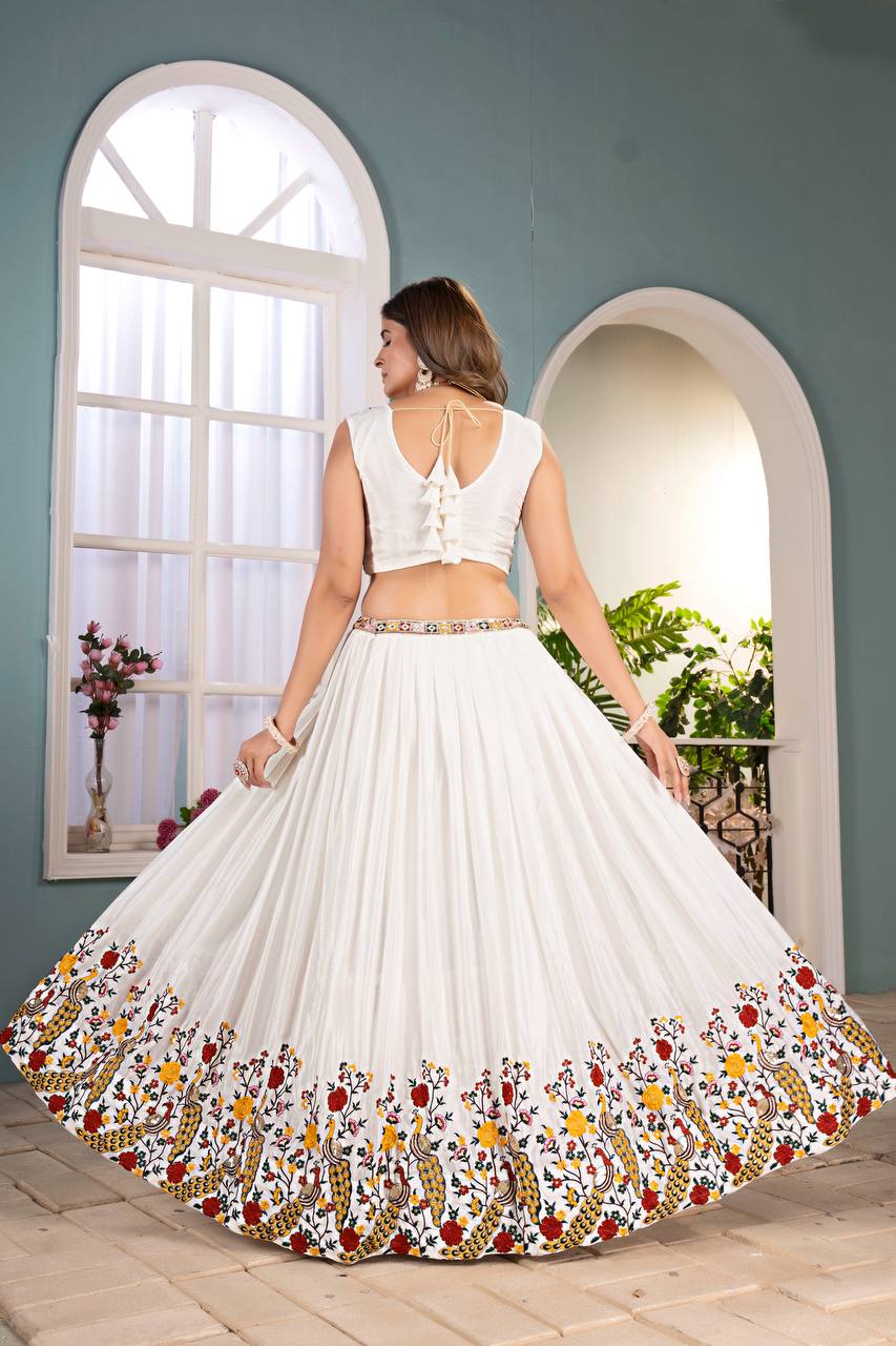 photo_3_2026-04-01_06-49-59 RjPoshak Chinon Silk Lehenga Choli with Sequins Embroidery | Designer Wedding & Festive Wear