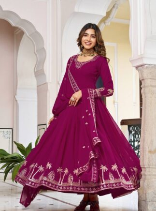 Faux Georgette Designer Gown Set with Dupatta I RjPoshak