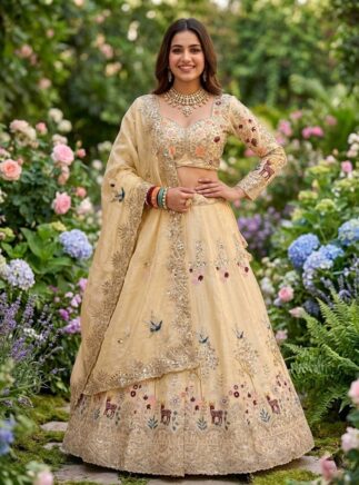 Fendy Silk Lehenga Choli with 4 Meter Flare I RjPoshak