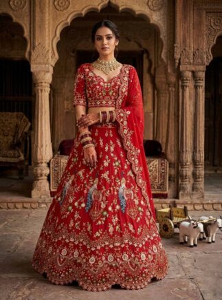 Faux Georgette Lehenga Choli with 4 Meter Flare I RjPoshak