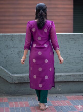 RjPoshak Purple Sofia Suit Set – Art Silk Jacquard Weaving Kurta Pant Dupatta | Festive & Party Wear
