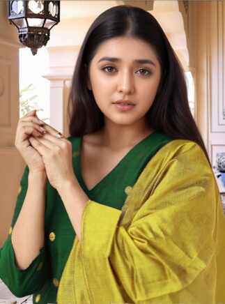 RjPoshak Green Appy Suit Set – Art Silk Jacquard Weaving Kurta Pant Dupatta | Festive & Party Wea