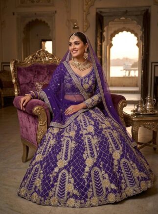 RjPoshak Soft Net Lehenga Choli with 4 Meter Flare
