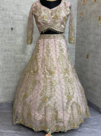 RjPoshak Soft Net Lehenga Choli with 4 Meter Flare