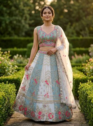 Online - Tabby Silk Lehenga Choli with Sequins Work I RjPoshak