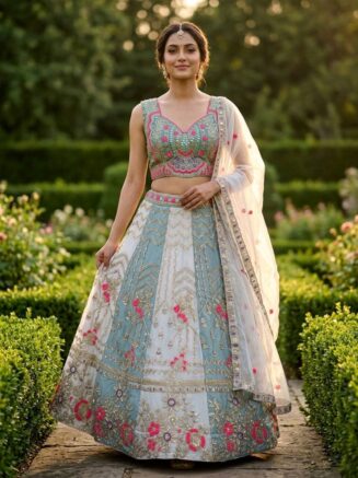 Online - Tabby Silk Lehenga Choli with Sequins Work I RjPoshak