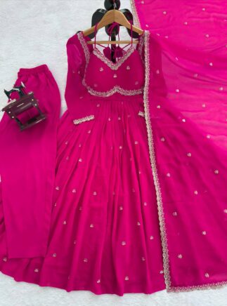 Faux Georgette Anarkali Set with Dupatta I RjPoshak