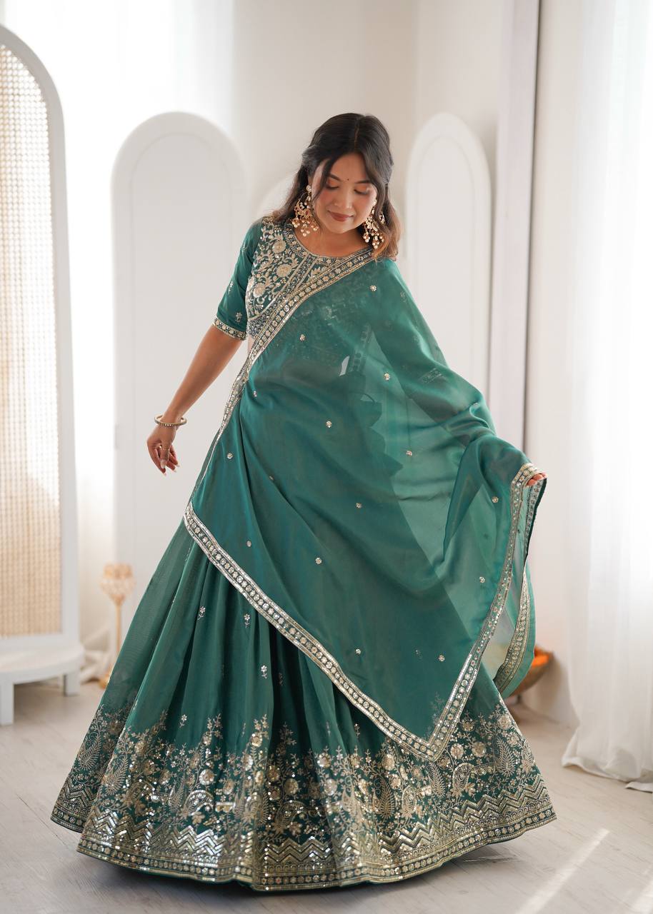 photo_7_2026-04-14_16-05-47 Designer Lehenga Choli Set for Women – Heavy Shimmer Silk Embroidered Festive Wear | RjPoshak