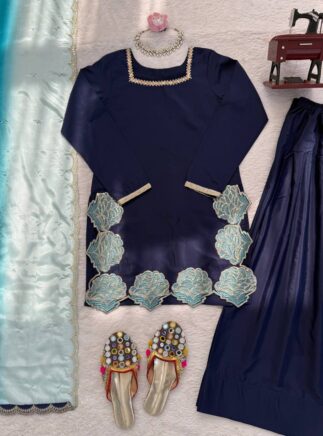 RjPoshak Designer Farshi Salwar Suit Set with Printed Dupatta – Festive Ethnic Wear