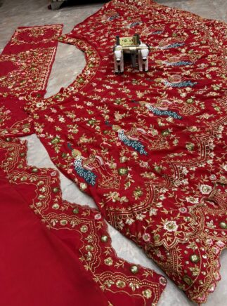 Faux Georgette Lehenga Choli with 4 Meter Flare I RjPoshak