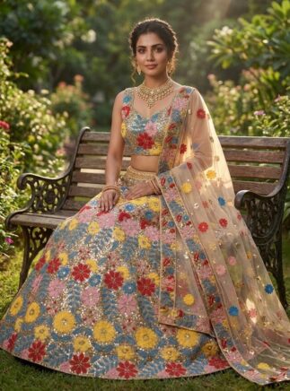 Soft Net Heavy Sequins Lehenga Choli I RjPoshak