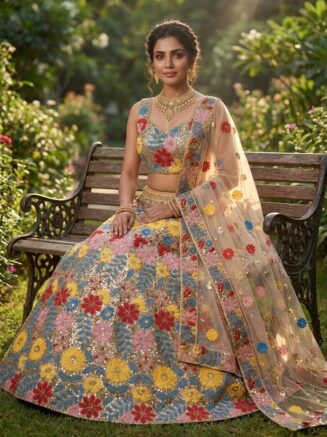 Soft Net Heavy Sequins Lehenga Choli I RjPoshak